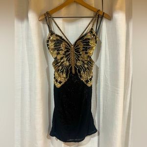 Sherri Hill butterfly cocktail